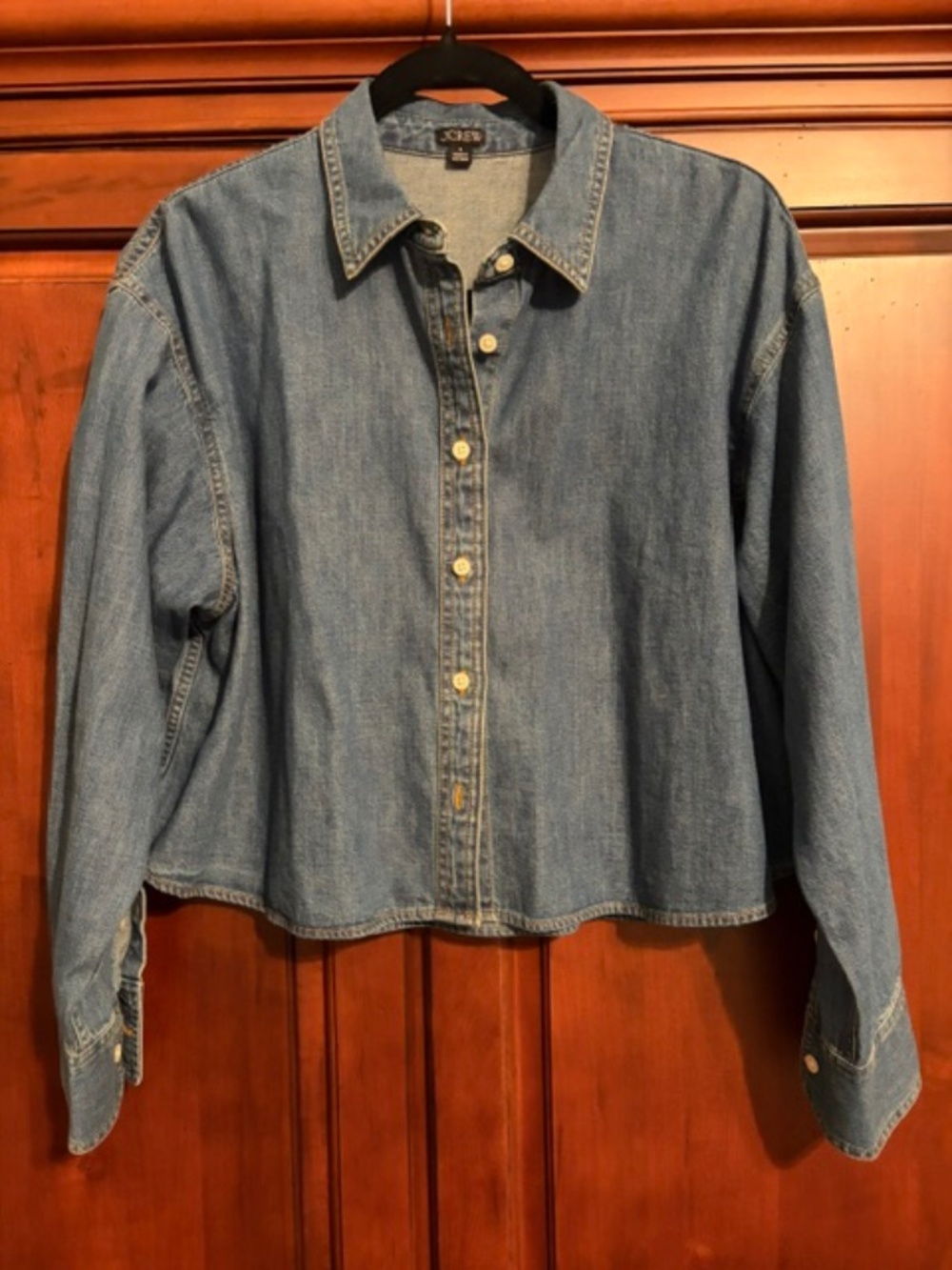 LIKE NEW Womens J Crew Étienne cropped button-up shirt Small